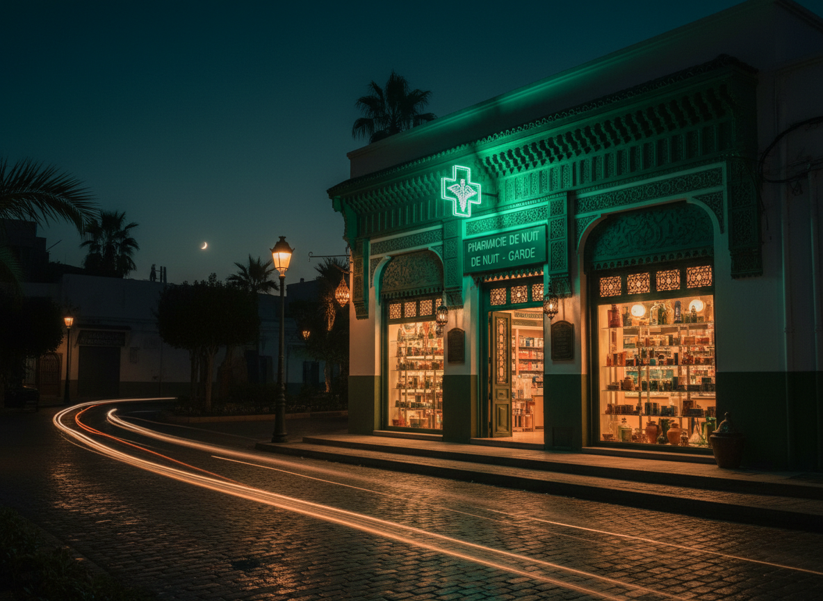 Pharmacie de garde de nuit à Belvédère, Casablanca